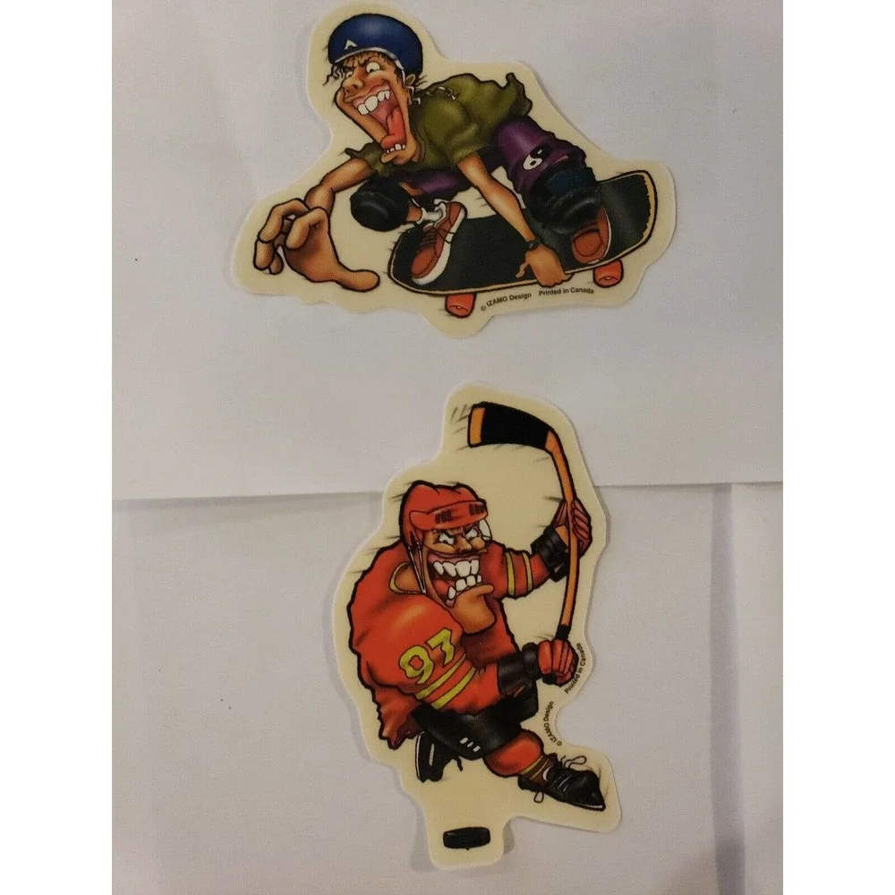 90s y2k Vintage Izamo skateboard Sports Vending Machine Stickers Full Set Of 9